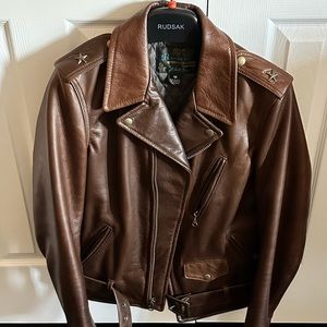 Men’s Schott Brown Leather Jacket 519 Size M